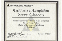 Steve Chacon Gold Master Of Ceremonies Training